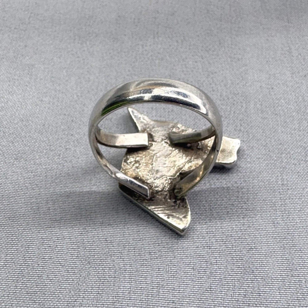 Unbranded Horse Inlay Ring Womens Size 7.5 Silver Good Southwestern Turquoise - Picture 2 of 10